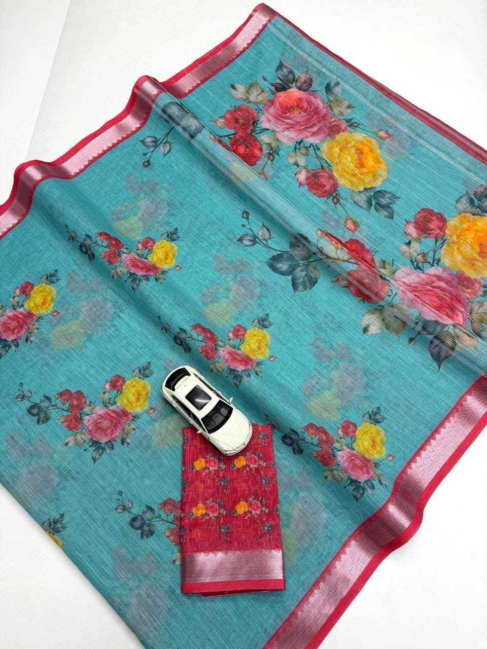 Linen Designer Saree