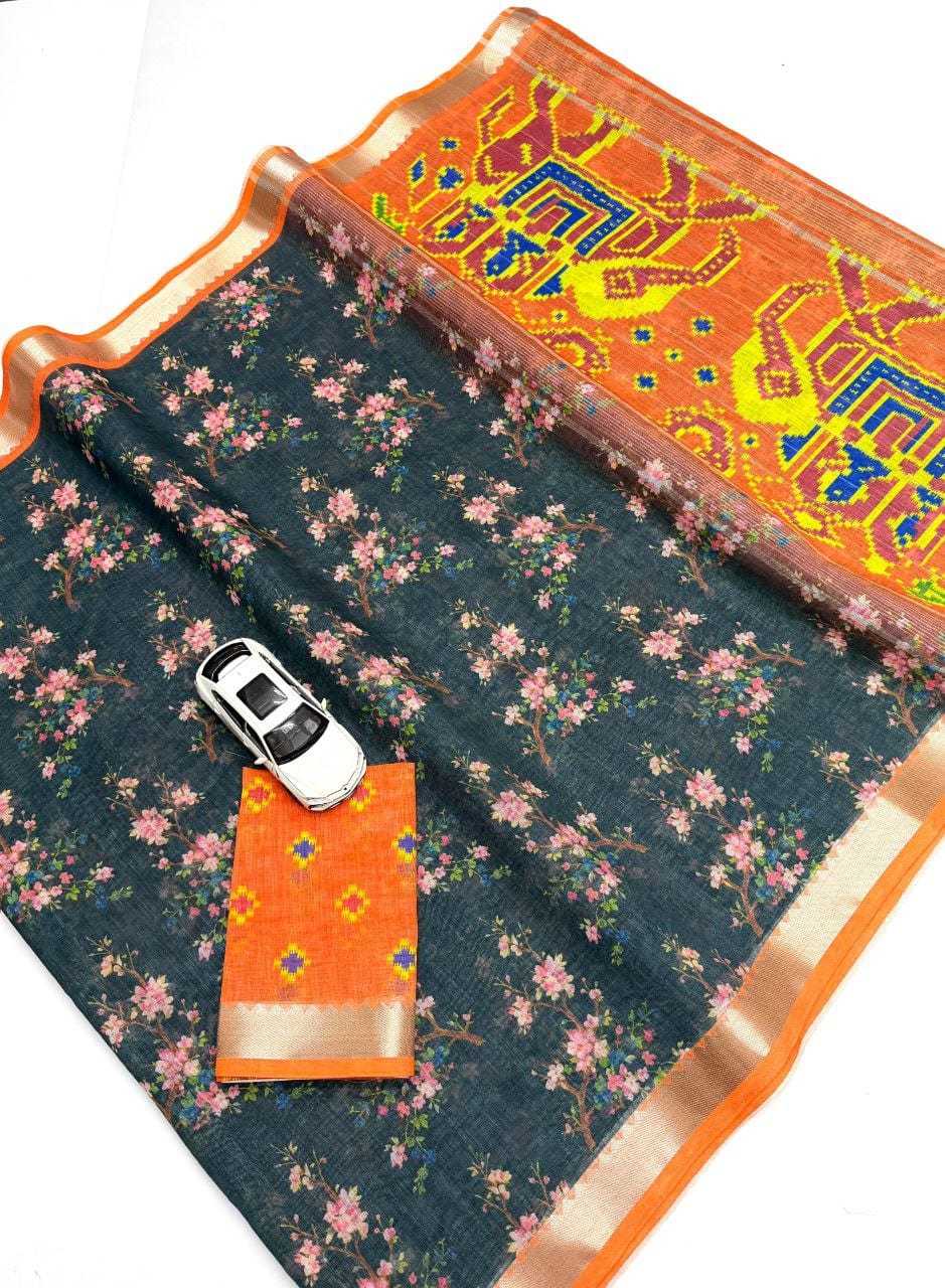 Linen Designer Saree