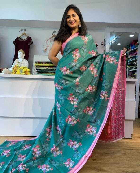 Linen Designer Saree