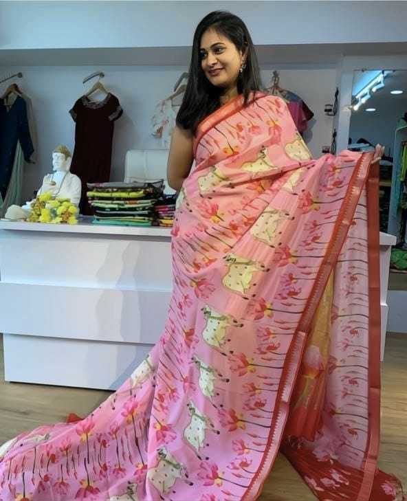 Linen Designer Saree