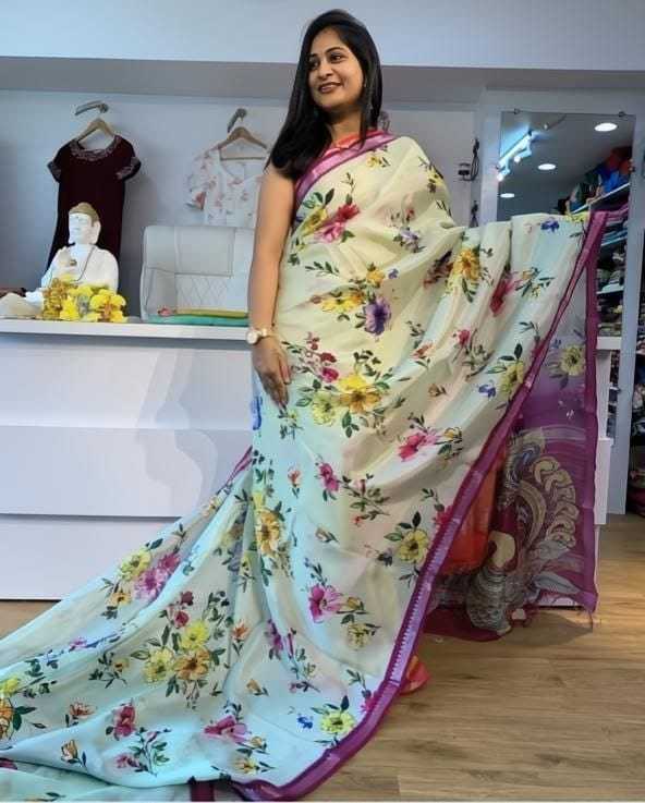 Linen Designer Saree