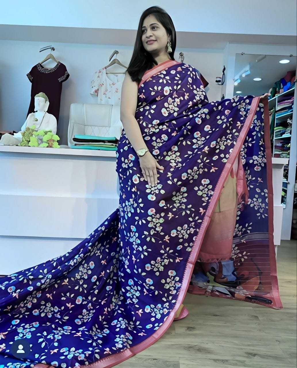 Linen Designer Saree