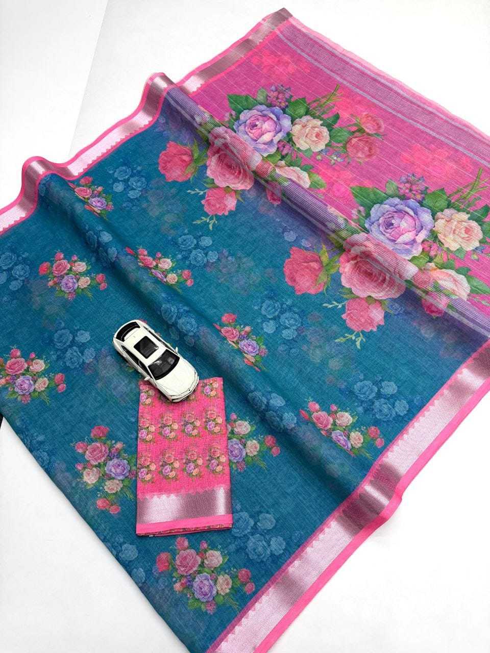 Linen Designer Saree