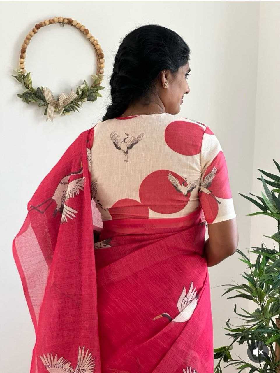 Linen Party Wear Saree