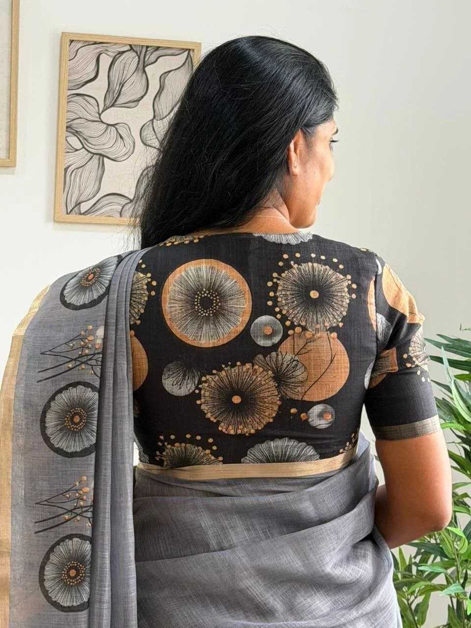 Linen Party Wear Saree