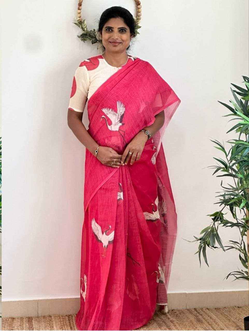 Linen Party Wear Saree