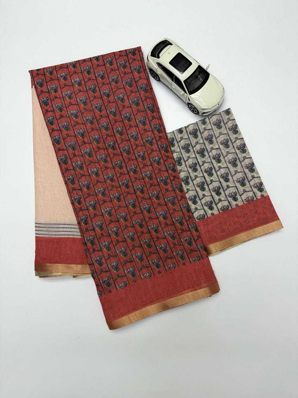 Linen Printed Saree