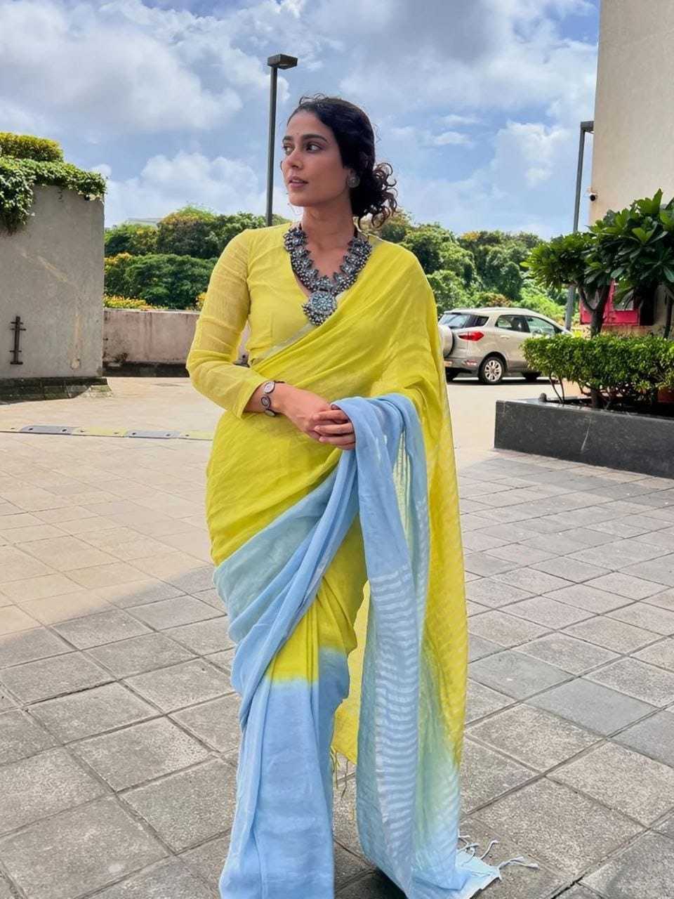 Linen Printed Saree