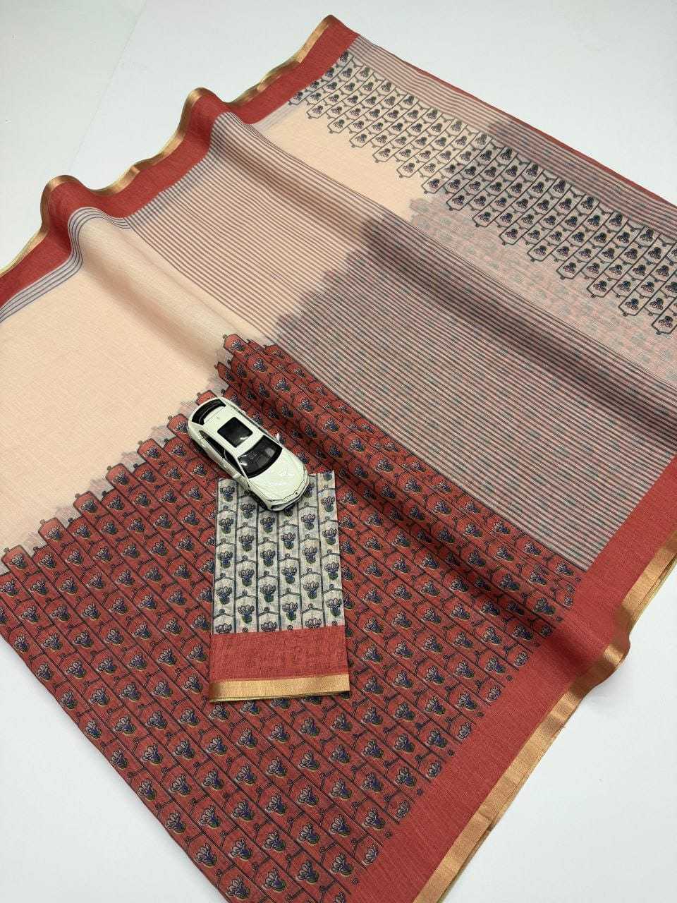 Linen Printed Saree