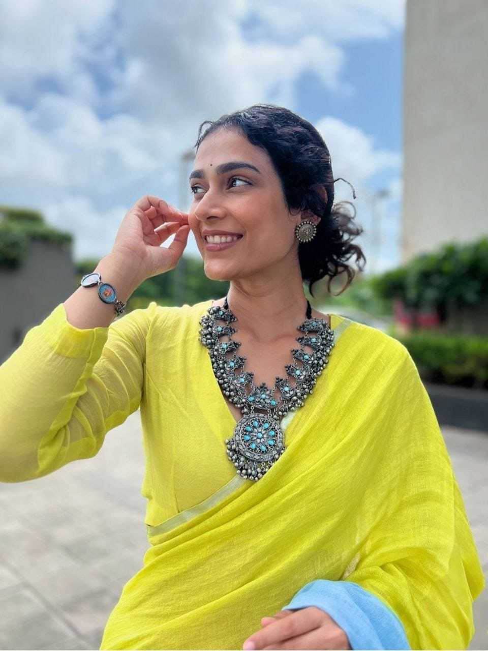 Linen Printed Saree