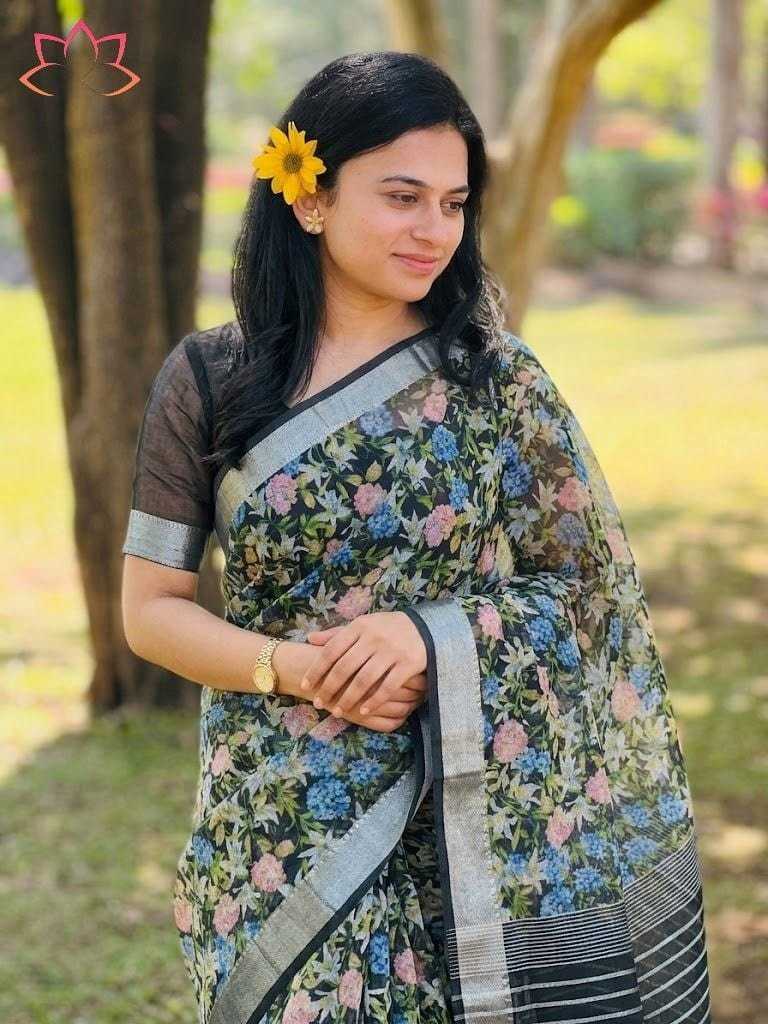 Linen Designer Saree