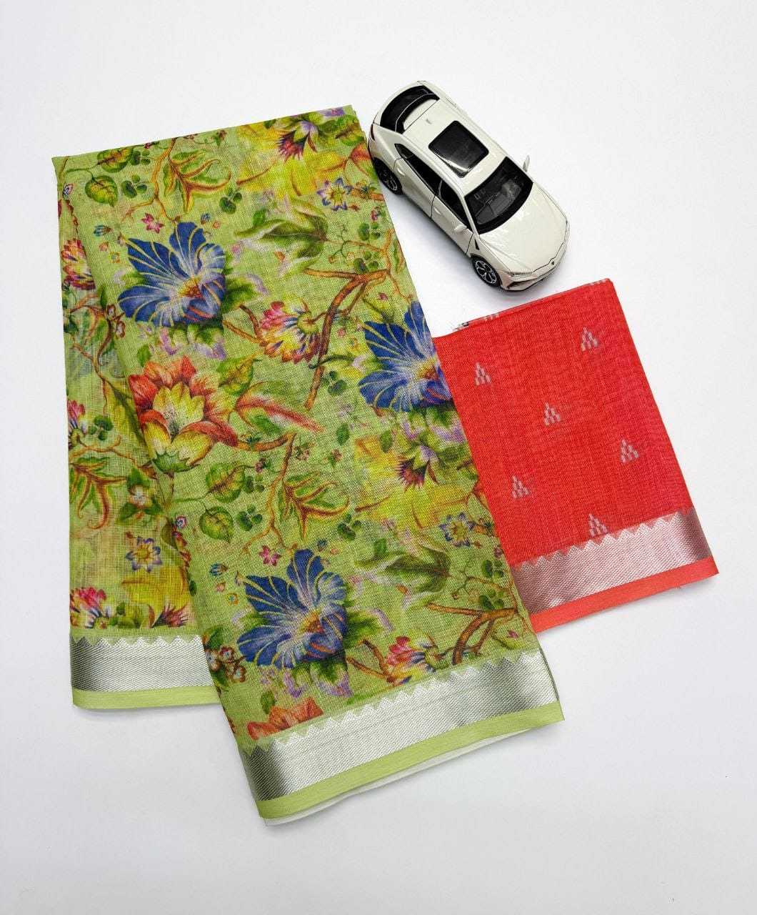 Linen Designer Saree
