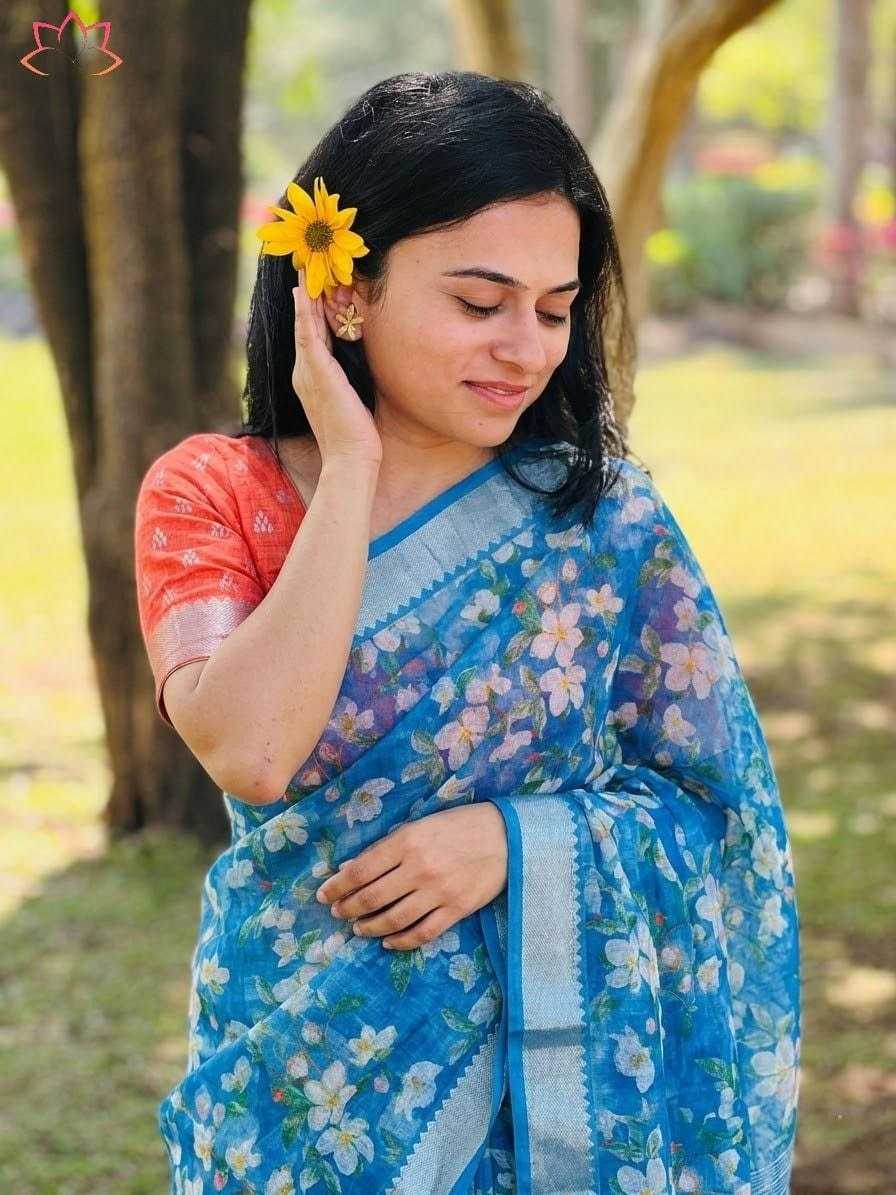 Linen Designer Saree