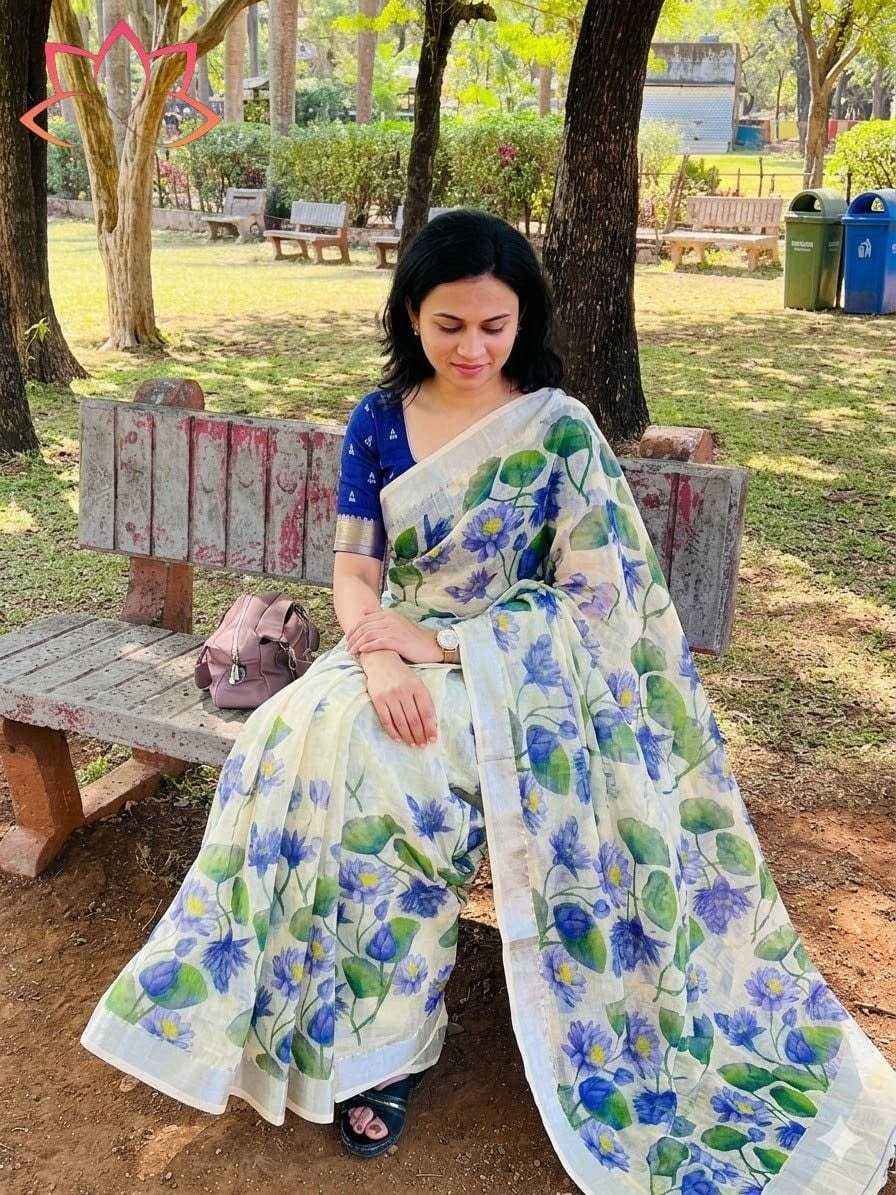 Linen Designer Saree