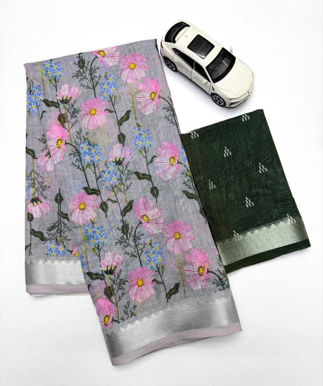 Linen Designer Saree