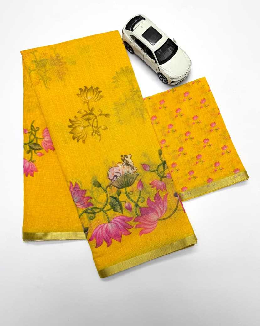 Linen Printed Saree