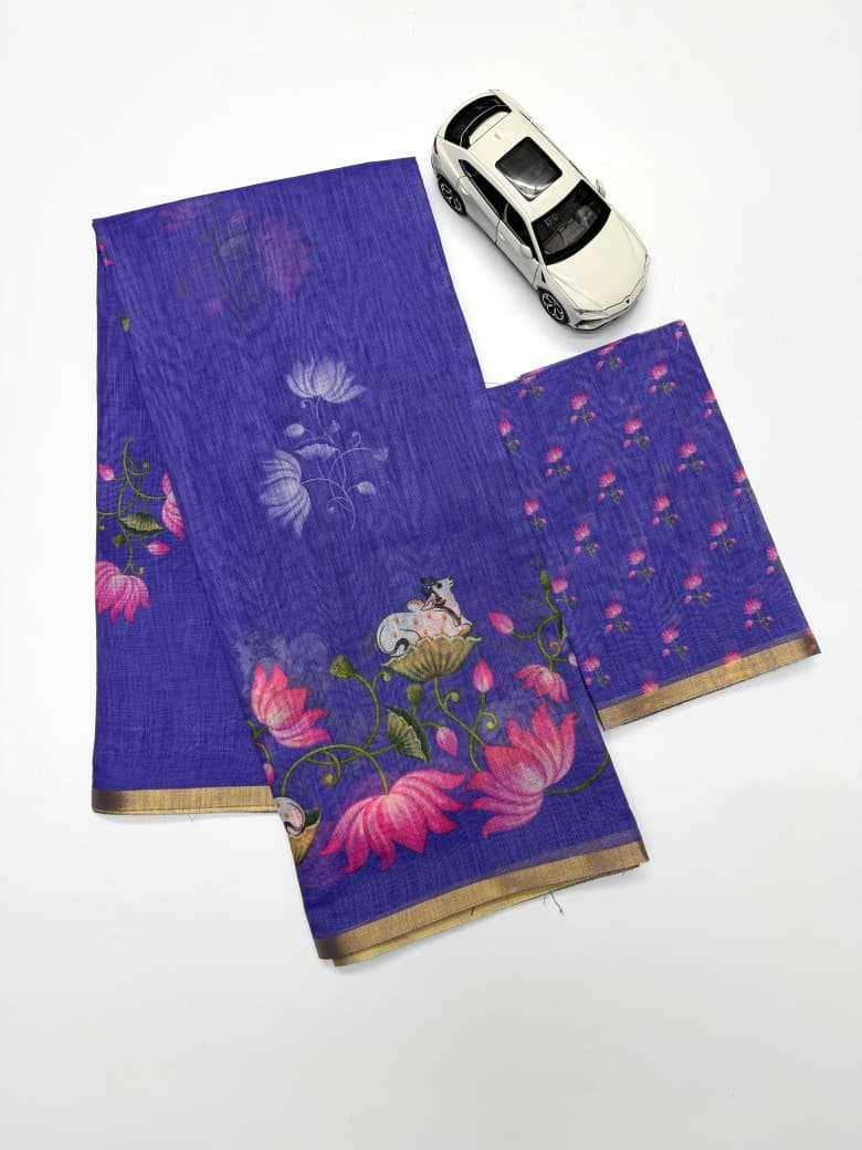 Linen Printed Saree
