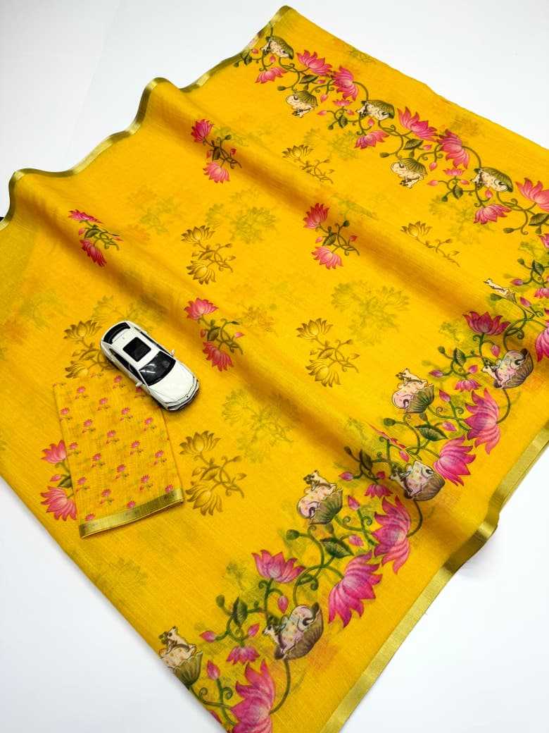 Linen Printed Saree