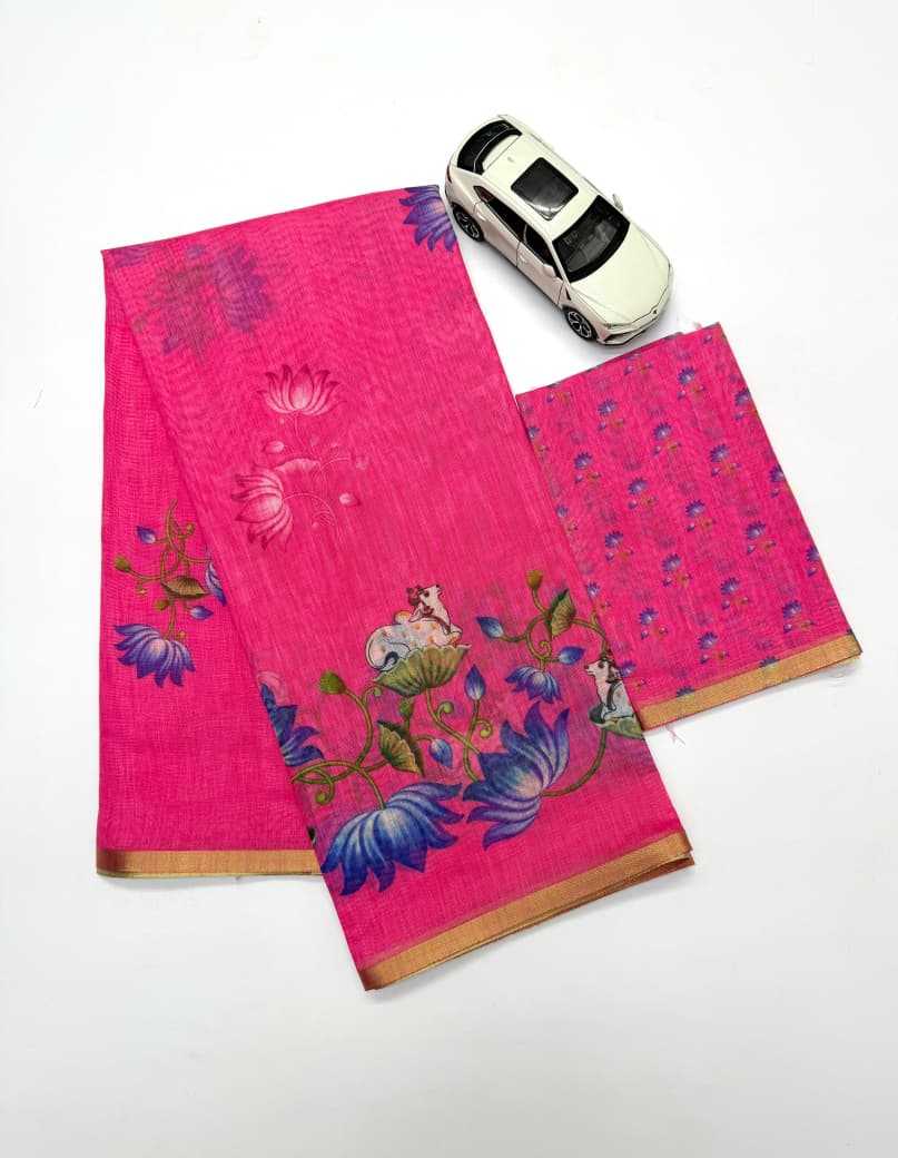 Linen Printed Saree