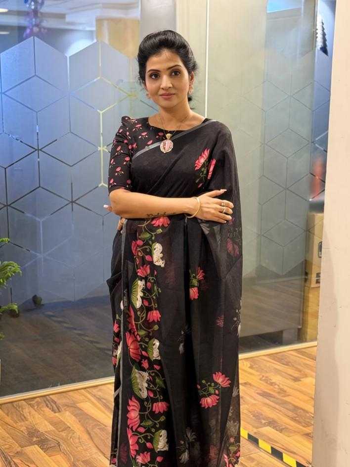 Linen Printed Saree