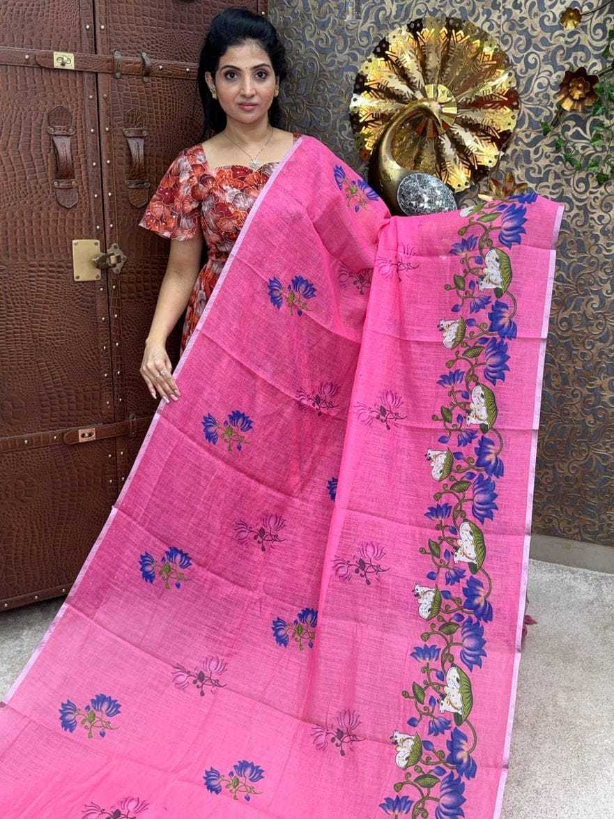 Linen Printed Saree