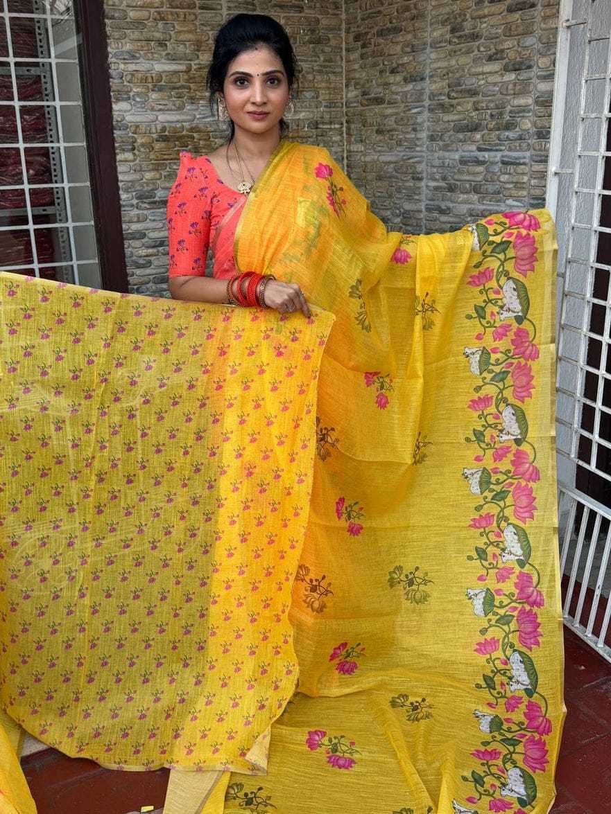 Linen Printed Saree