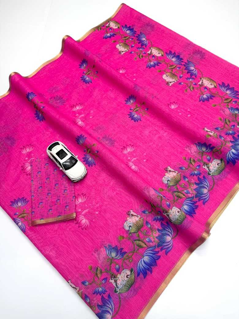 Linen Printed Saree