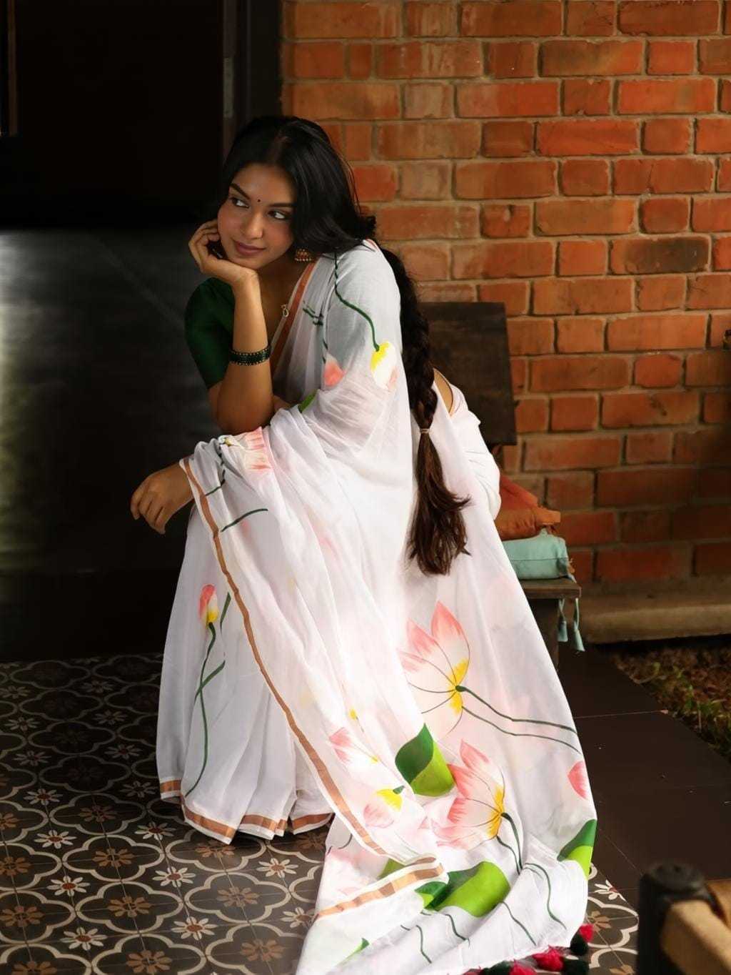 Linen Party Wear Saree
