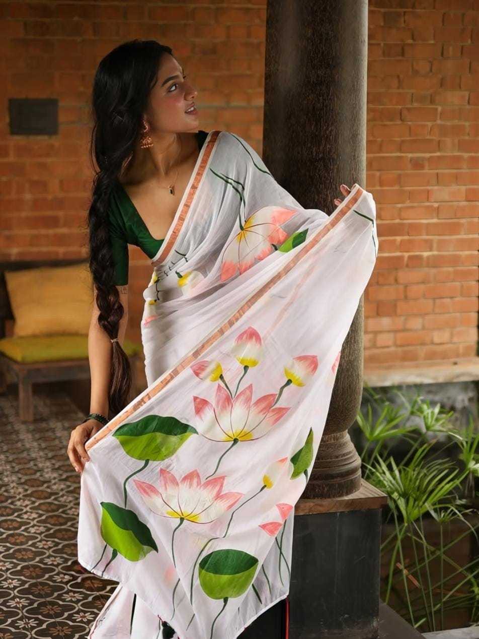 Linen Party Wear Saree