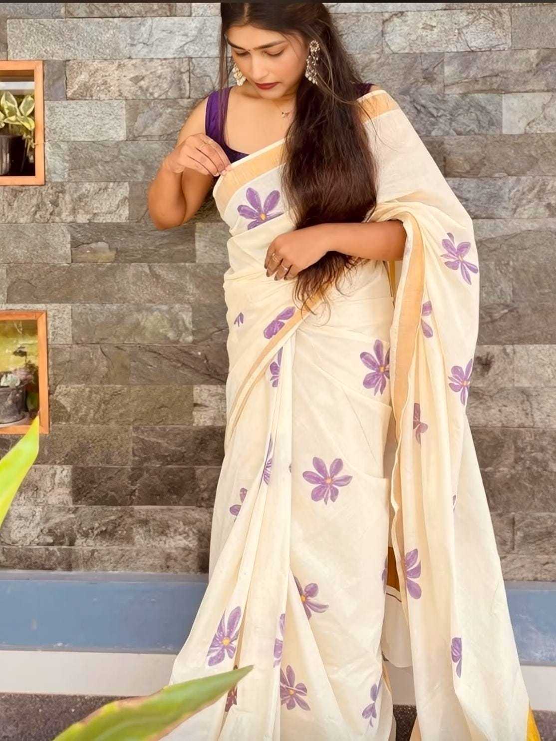 Linen Party Wear Saree