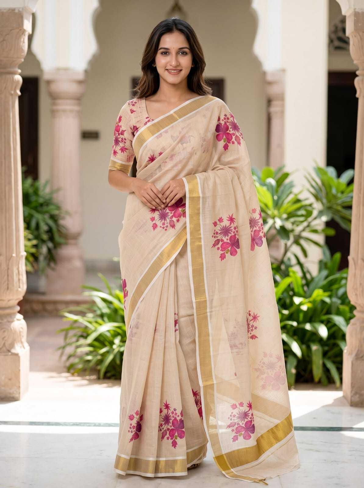 Linen Party Wear Saree
