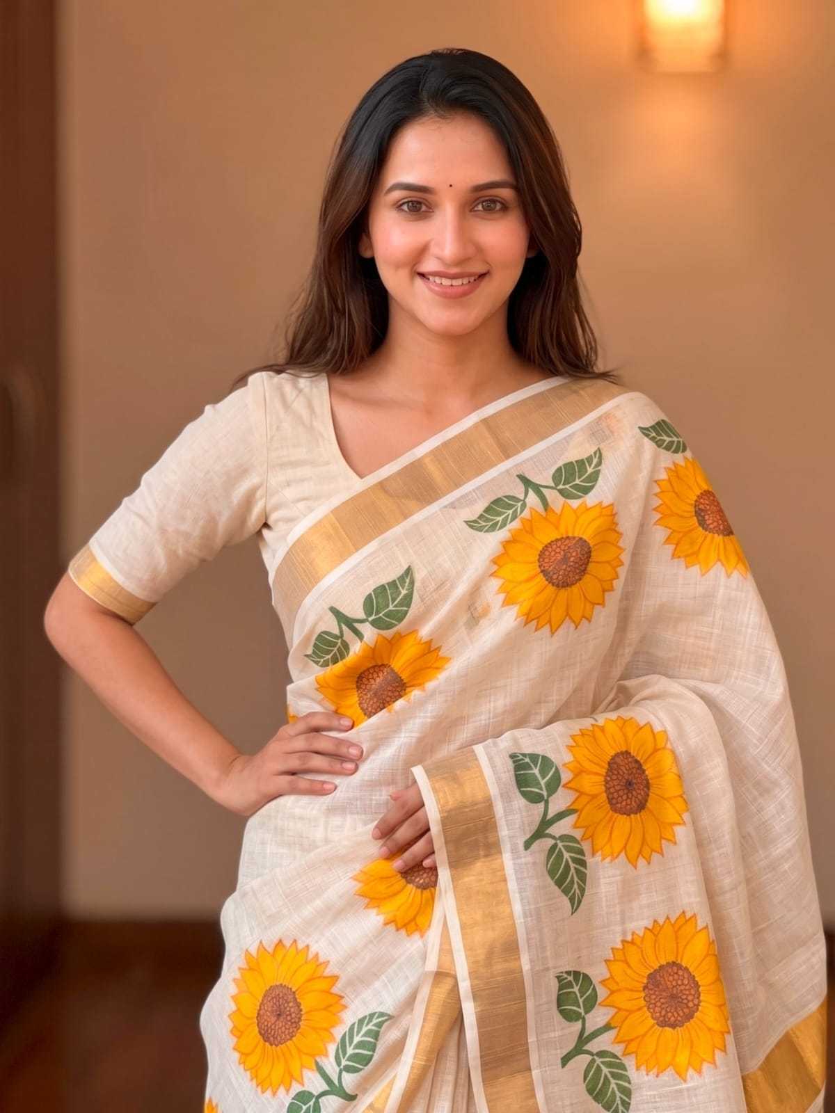 Linen Party Wear Saree