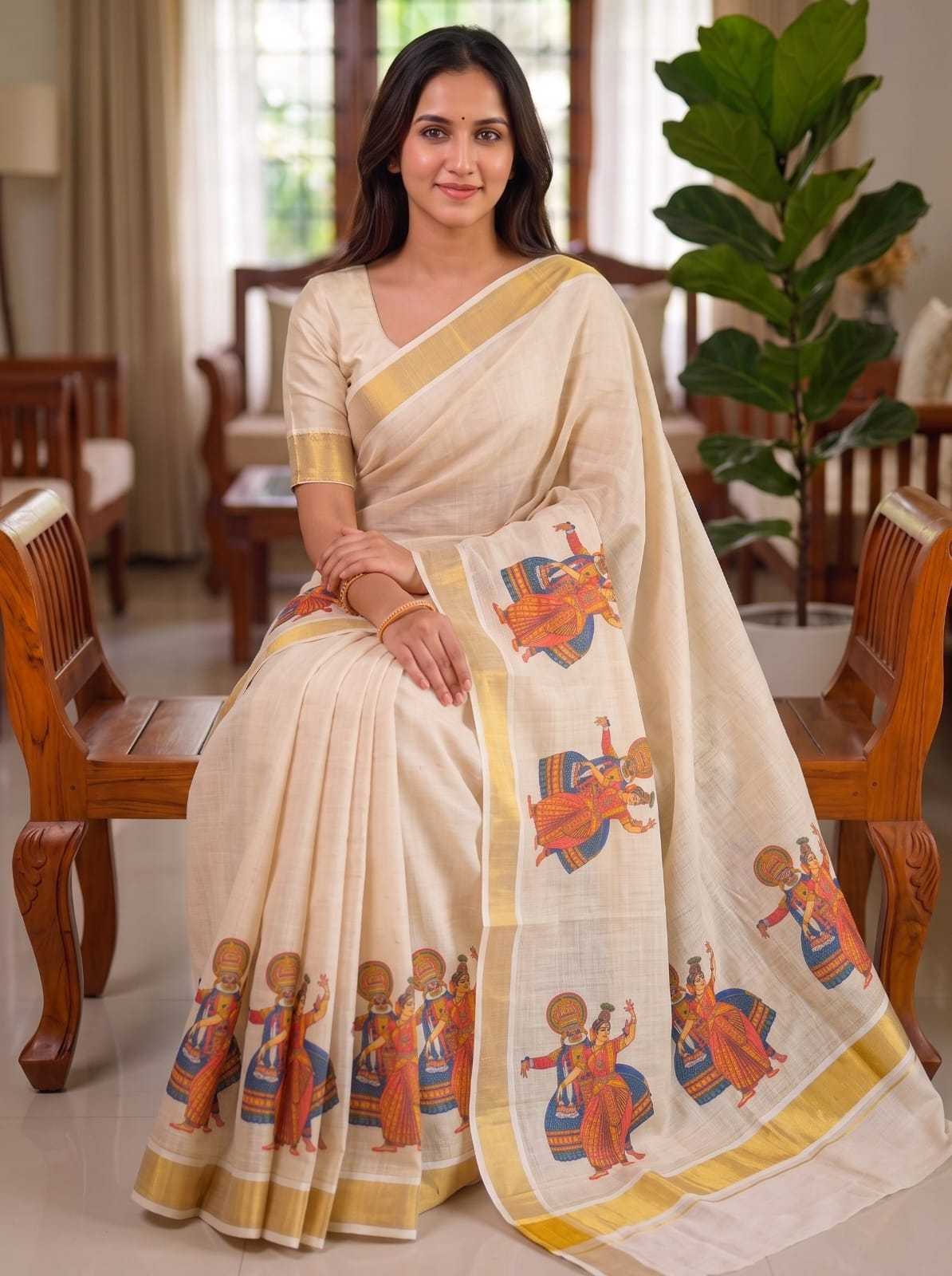 Linen Party Wear Saree