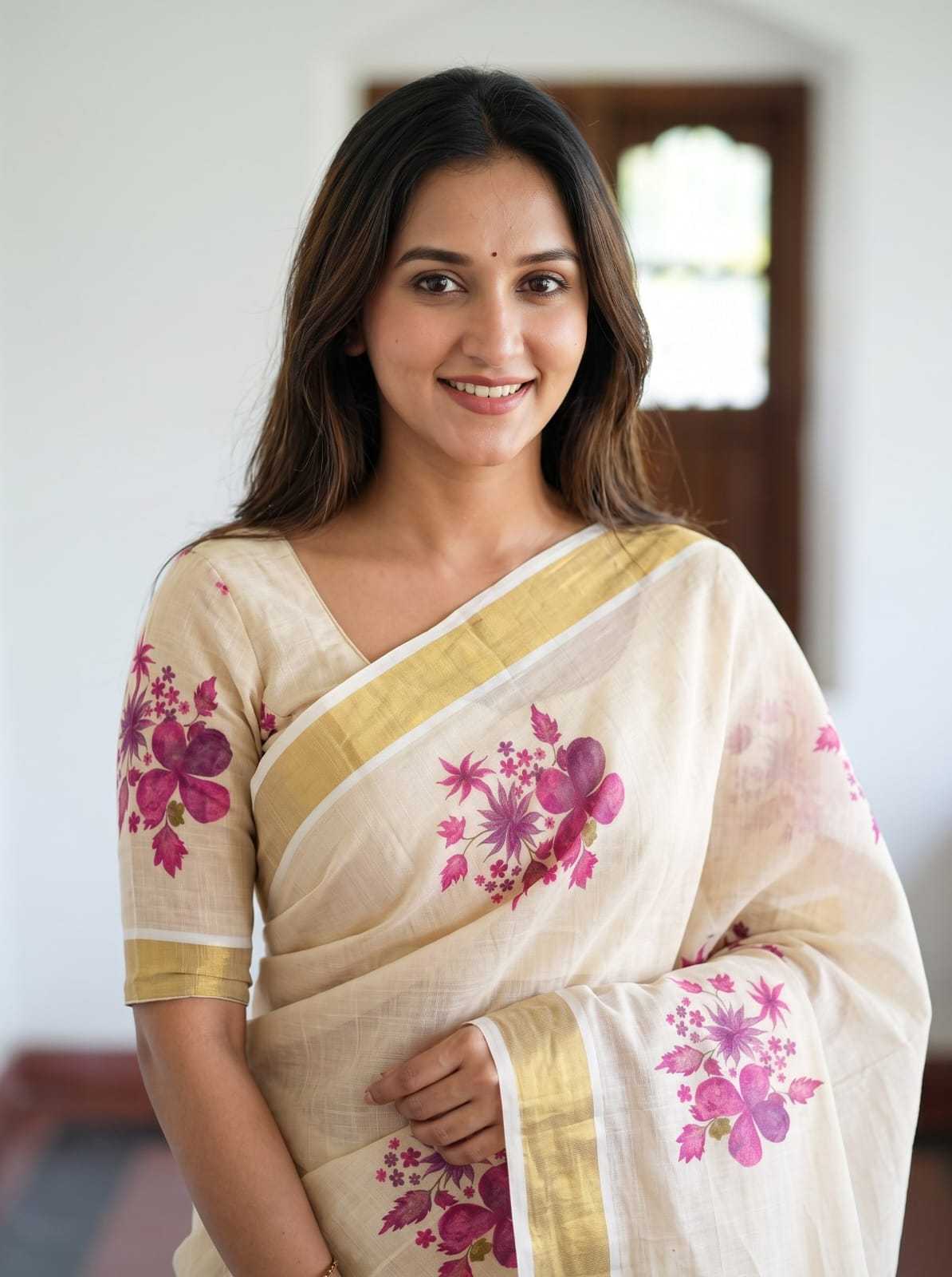 Linen Party Wear Saree