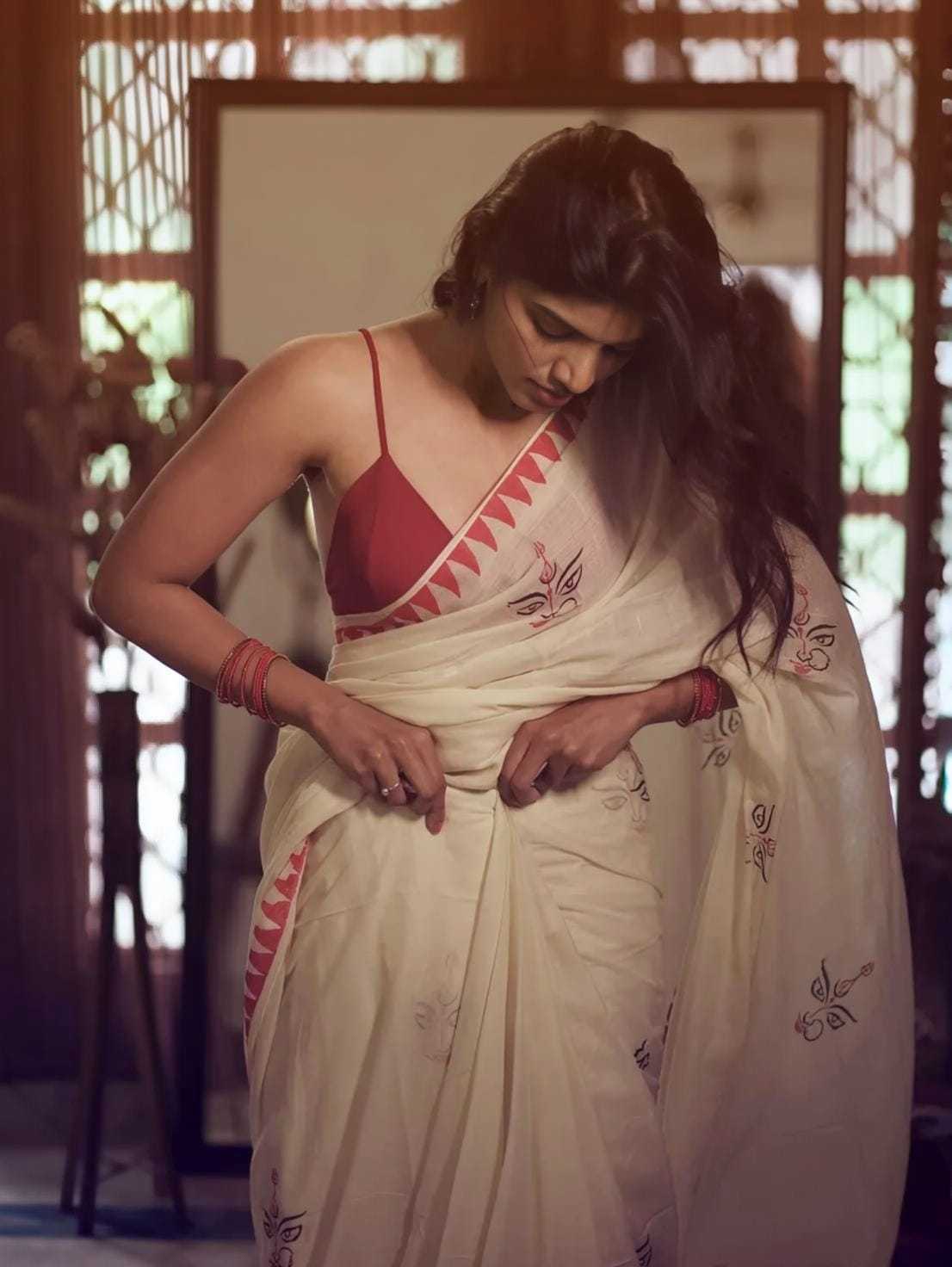 Linen Fancy Saree
