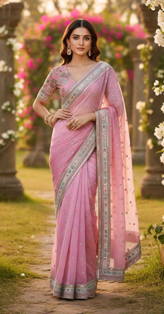Organza Silk Traditional Saree