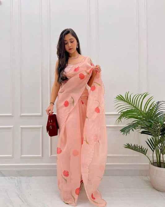 Organza Silk Ready To Wear Saree 366