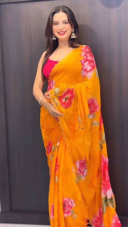 Georgette Ready To Wear Saree 436