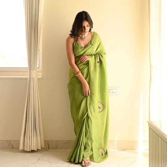 Satin Ready To Wear Saree 439
