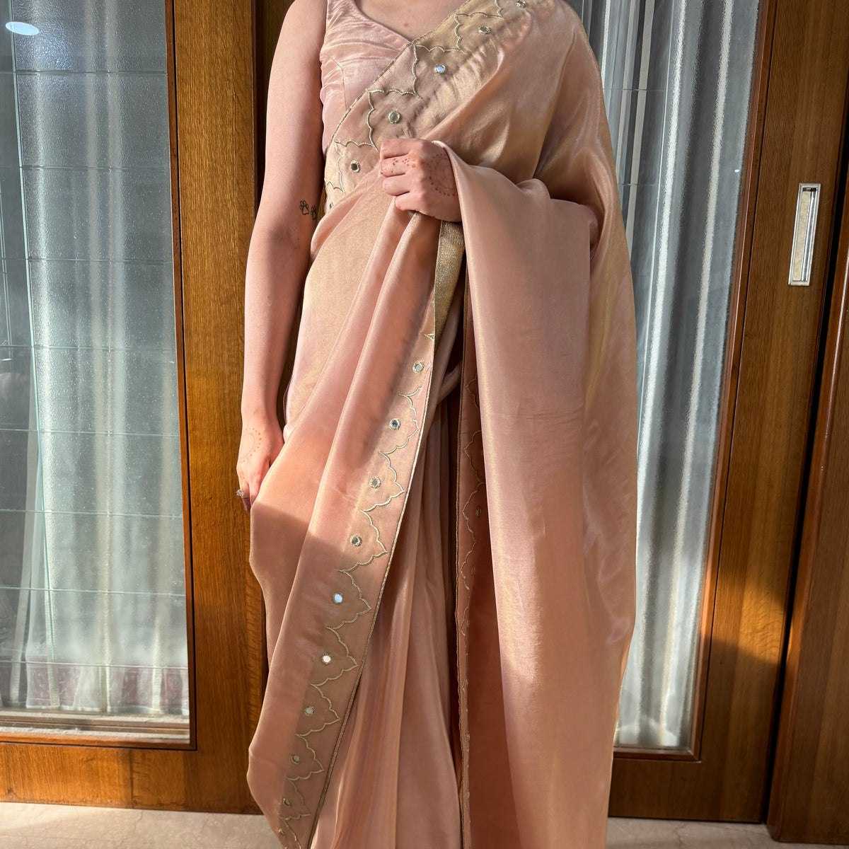 Satin Fancy Saree 443