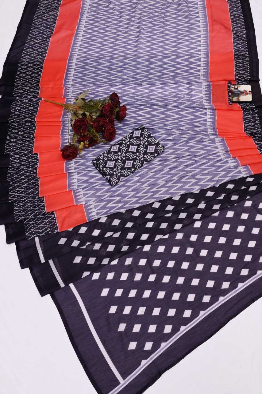 Cotton Ready To Wear Saree in Sky