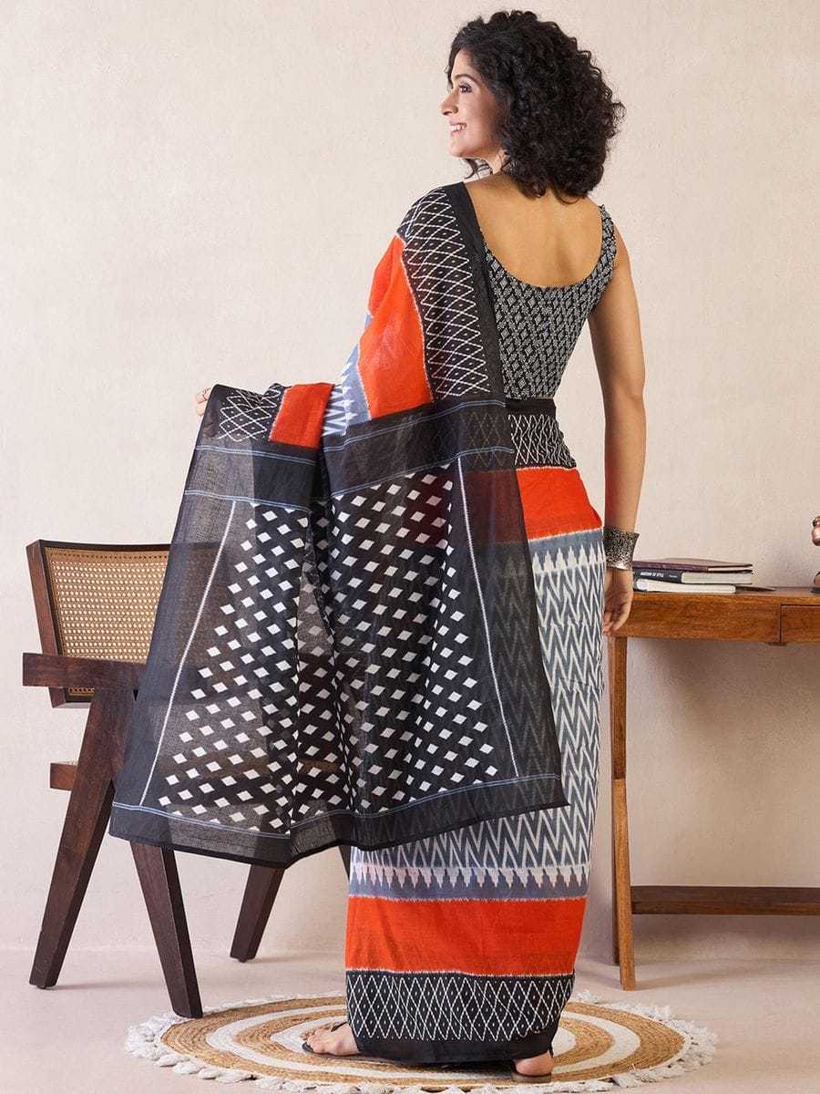 Cotton Ready To Wear Saree in Sky