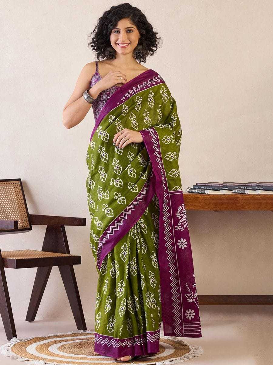 Cotton Ready To Wear Saree in Blue