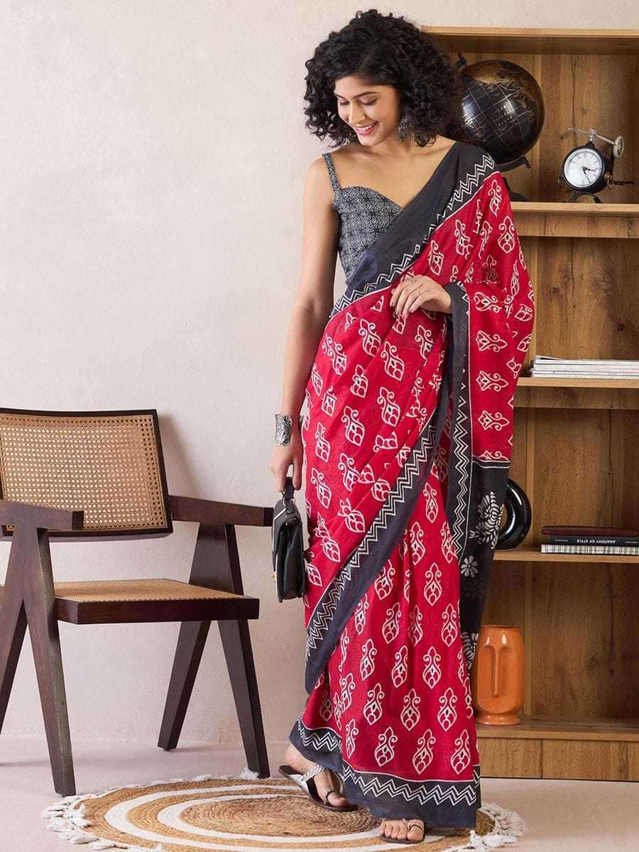 Cotton Ready To Wear Saree in Blue