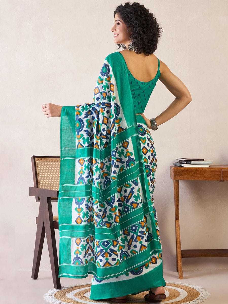 Cotton Ready To Wear Saree in White