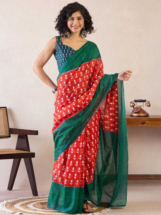 Cotton Ready To Wear Saree in Mustard