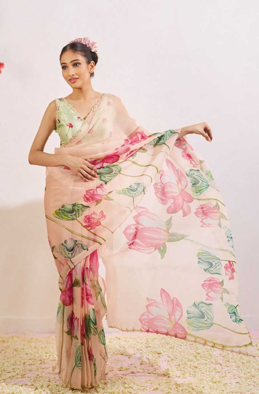 Organza Silk Ready To Wear Saree 493