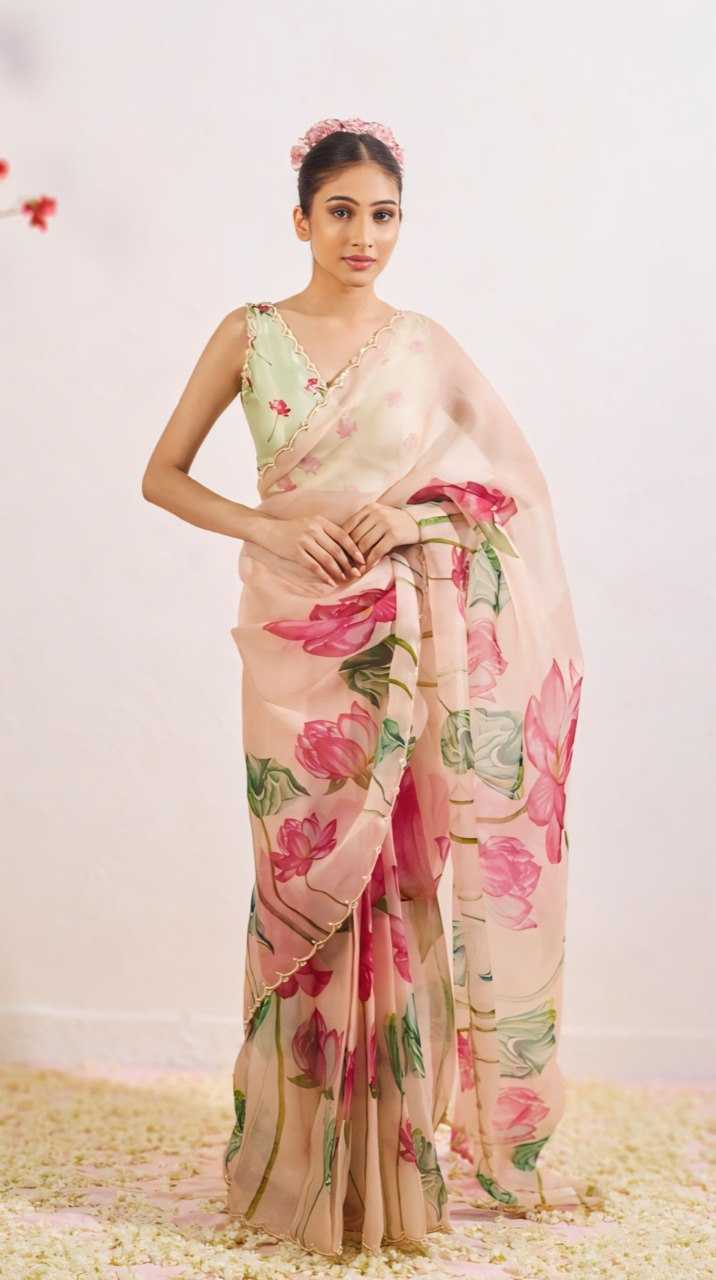 Organza Silk Ready To Wear Saree 493