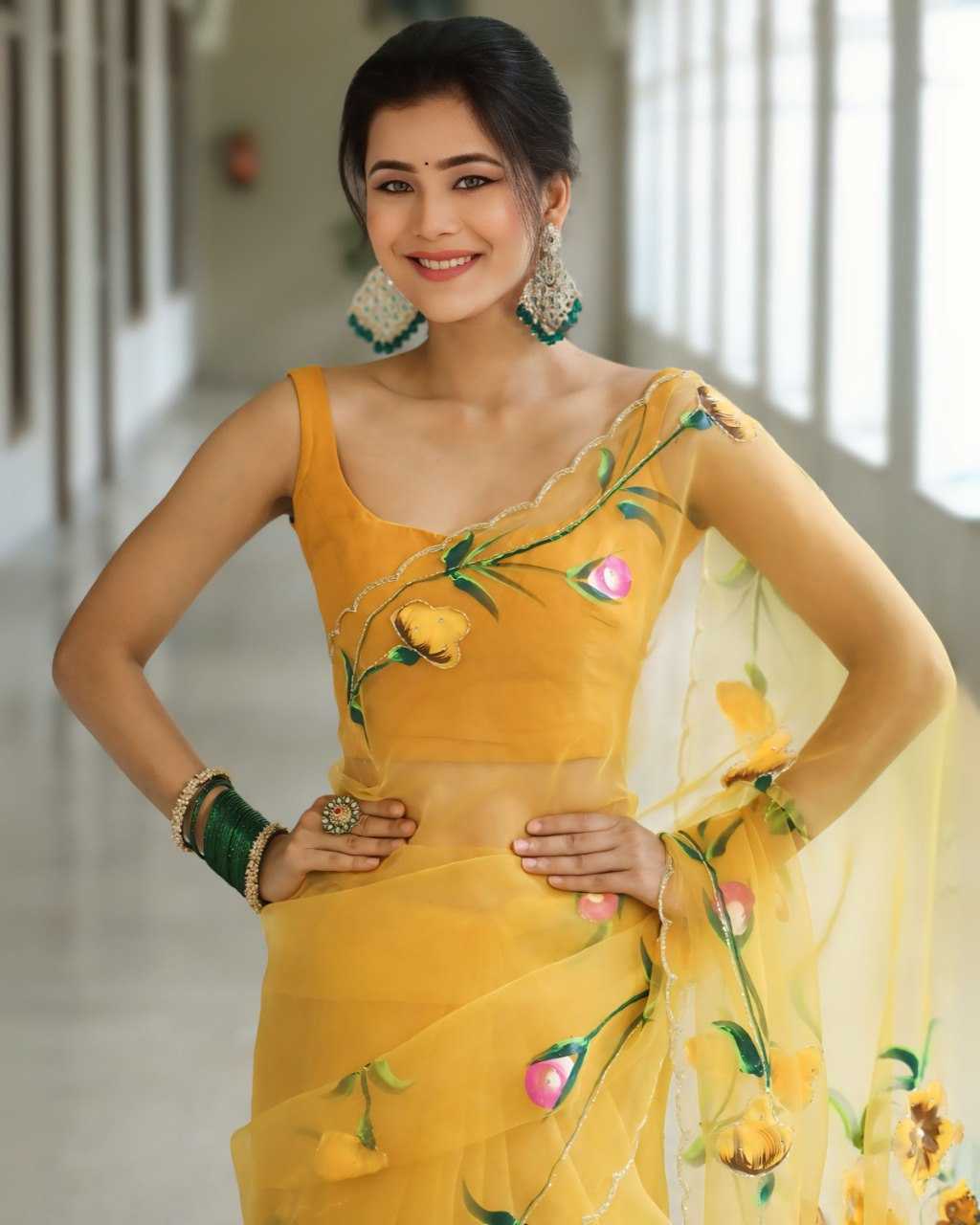 Organza Ready To Wear Saree 498