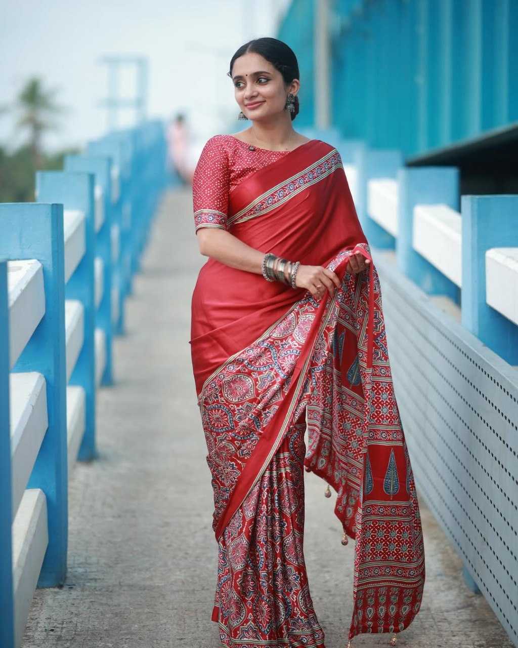 Crepe Silk Ready To Wear Saree 499